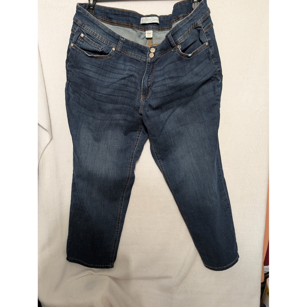 Est. 1946 Denim Curvy Fit Straight Leg Jeans‎ Dark Wash Blue Womens 18WP Petite